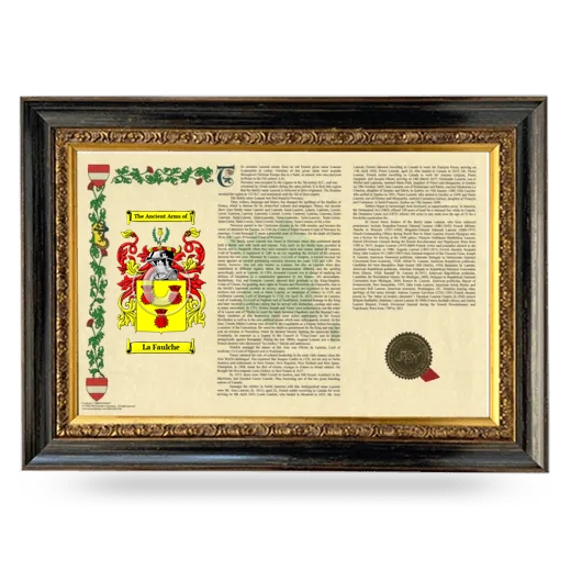 La Faulche Armorial Landscape Framed - Heirloom